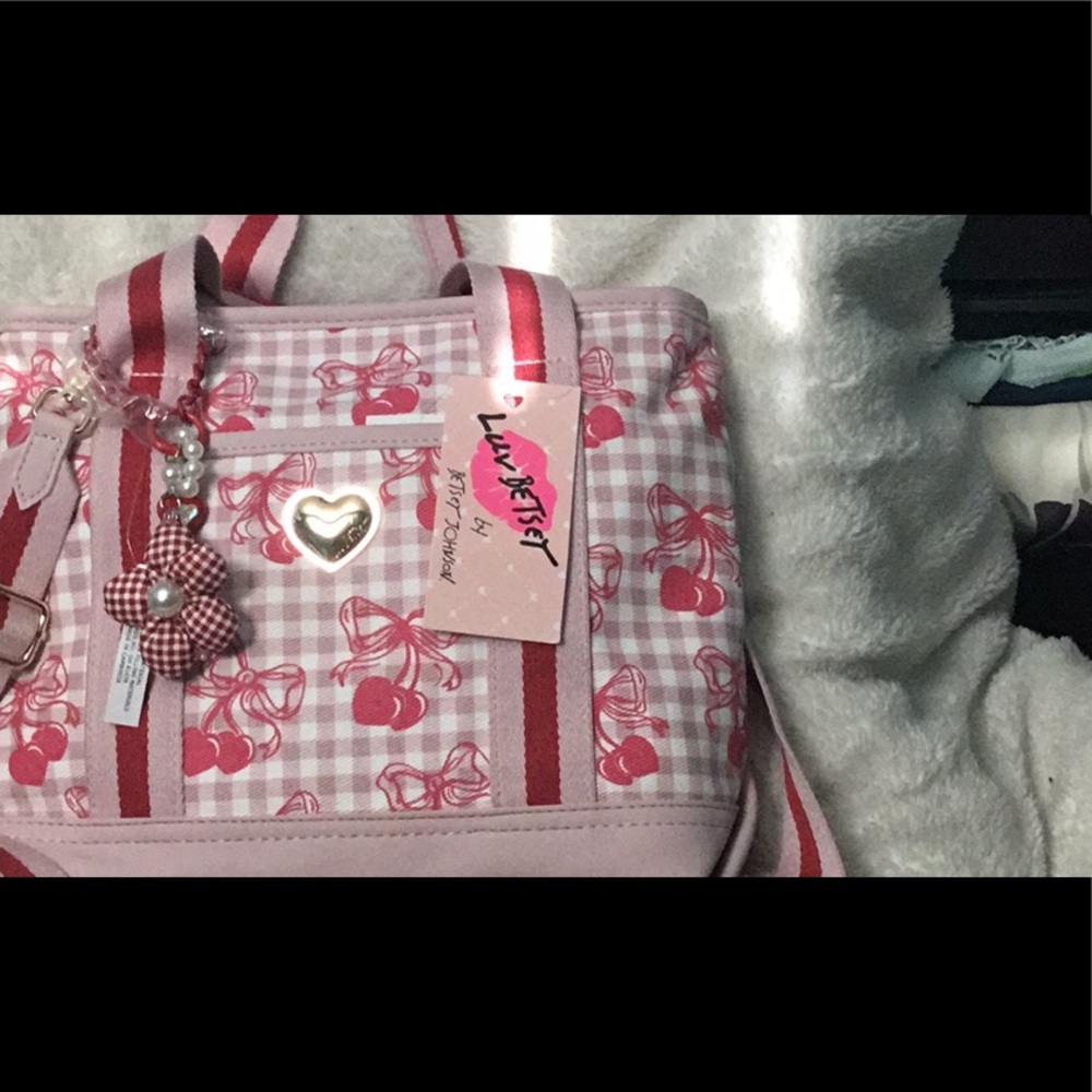 Luv Betsey by Betsey Johnson Cherry Gingham Mini Tote